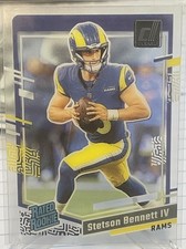Stetson Bennett IV 2023 Donruss Clearly Base Rookie Card #83 - Rams. rookie card picture