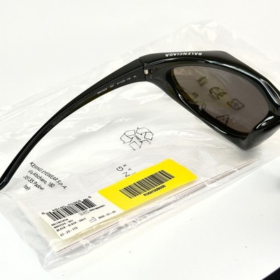 BALENCIAGA BB0352S RUNNER CAT 0352 Black Logo Angular Mask Unisex