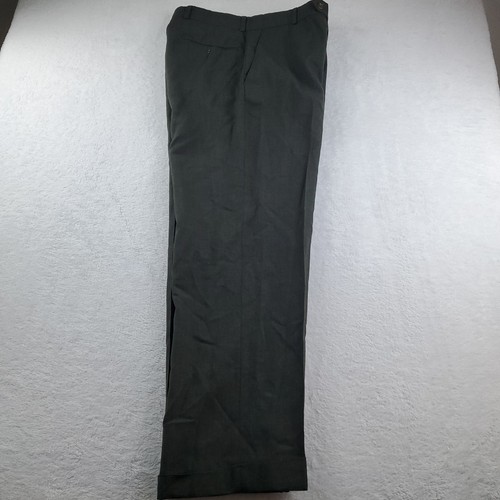 Ralph Ralph Lauren mens 30x30 Olive Green 100% wool dress pants flat - Picture 20 of 24