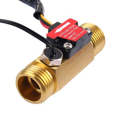 Wasserdurchflusssensor YF-B7 mit Temperaturerkennung 1 bis 25 l/min 1,75 MPa G1/