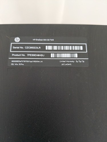 HP EliteDesk 800 G5 TWR i7-9700 @3.00GHz 16GB DDR4 256GB SSD Windows 11 PC - Afbeelding 7 van 8