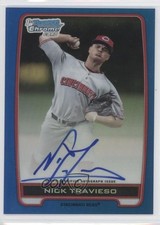 2012 Bowman Draft Chrome Picks Blue Refractor 68/150 Nick Travieso Auto 9eo