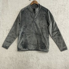 NWOT Spyder Men's M Gray 1/4 Zip Pullover Jacket Ribbed Sweatshirt