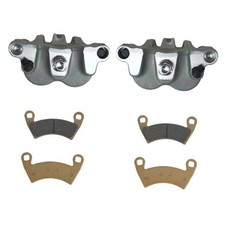 Front Left Right Brake Caliper Set with Pads Compatible with Polaris Ranger