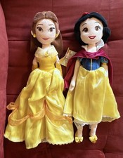 Disney Store Snow White  Belle Soft Cloth Plush Dolls 18  Disney Princess Lot