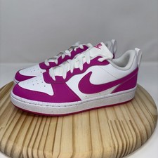 Nike Court Borough Low Recraft GS White/Laser Fuchsia Size: Youth 6y/7.5 Womans
