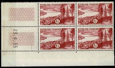 FRANCE 1955 LA GIRONDE Bloc de 4  YT n° 1036 Neuf ★★ luxe / MNH CD 23.8.55
