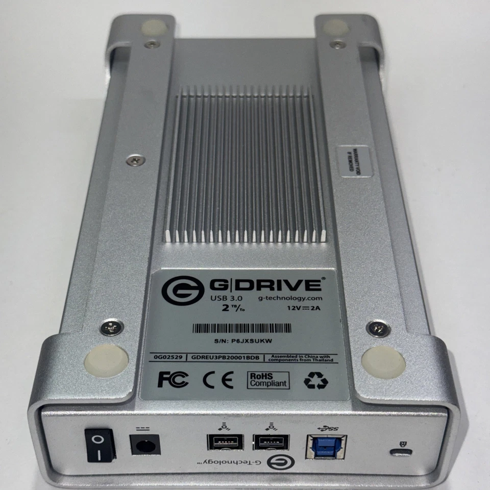 G-Technology G-Drive 2TB External Hard Drive 0G02529 USB 3.0 W/ Cables Tested - Image 4 of 4