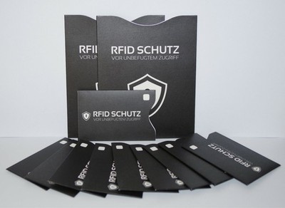 RFID NFC Schutzhüllen Set 12 Stück für Kreditkarten, Ausweis, Reisepass | Neu