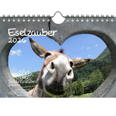 SEELENZAUBER GMBH Eselzauber DIN A5 Kalender für 2026 Esel - Seelenzauber