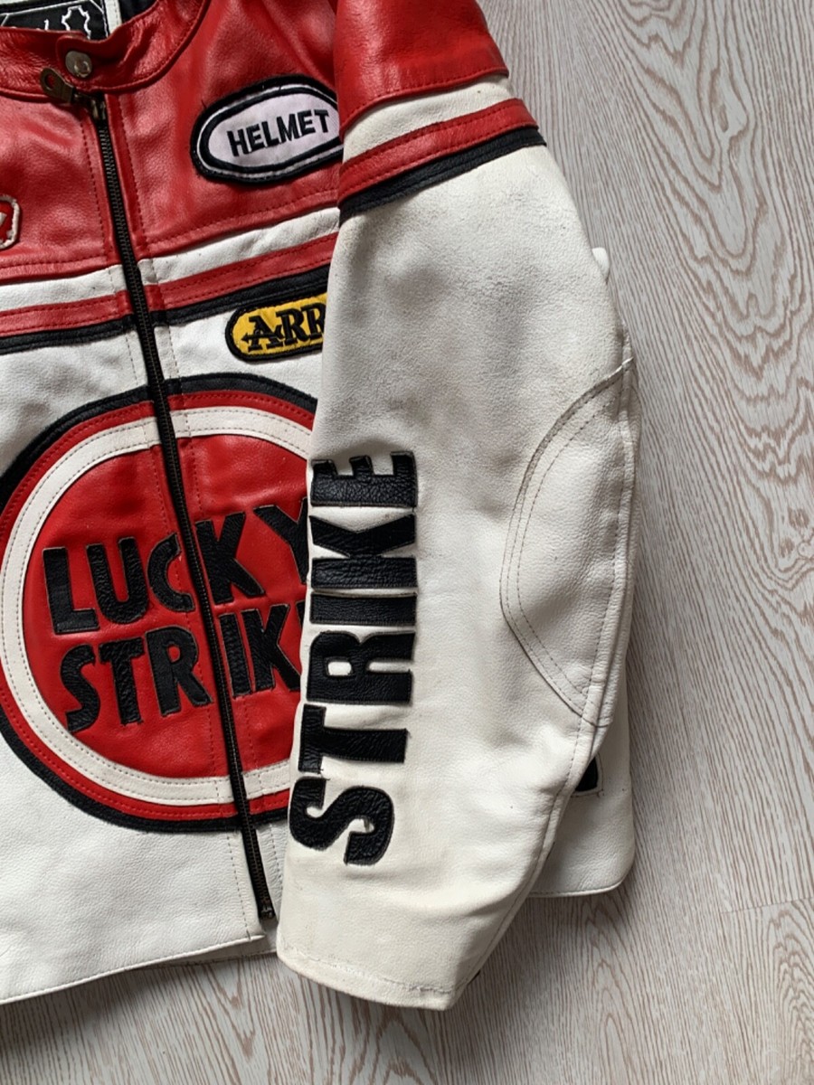 Vintage Lucky Strike Leather Racing Jacket size M | eBay Vintage Lucky Strike Leather Racing Jacket size M | eBay