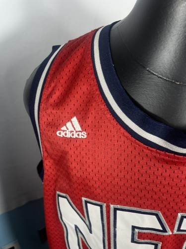 Richard Jefferson Red New Jersey Nets Jersey Adult XL L2 Brooklyn Adidas - Picture 7 of 12