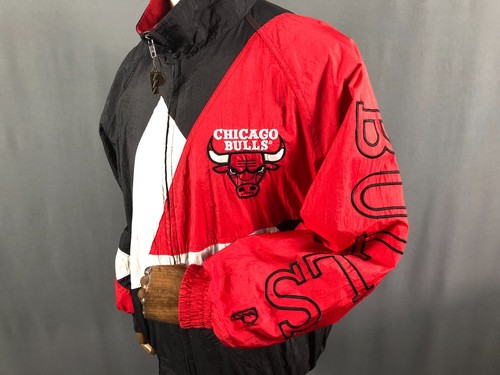 Pro Player Chicago Bulls Windbreaker Full Zip Jacket Nylon Multicolor Men Size L - Picture 6 of 13