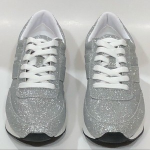 silver color sneakers