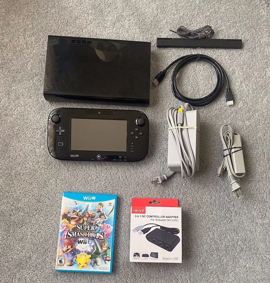 Consola Wii U Negra 32GB ¡Paquetes y juegos completos! ¡Tú eliges los juegos! ¡Todos los cables! Foto 4 de 4