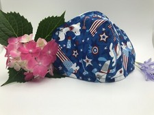 July 4th USA Flags Adult Cloth Face Cover Covering Mask Filter Pocket Nose Wire