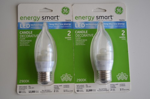 GE 76454 Medium Decorative Candle LED Accent Bulb, 2 Watts, 60 Lumens - 第 1/2 張圖片