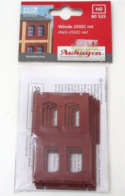 Auhagen H0 80 Wände 2532C rot Baukastensystem - OVP NEU