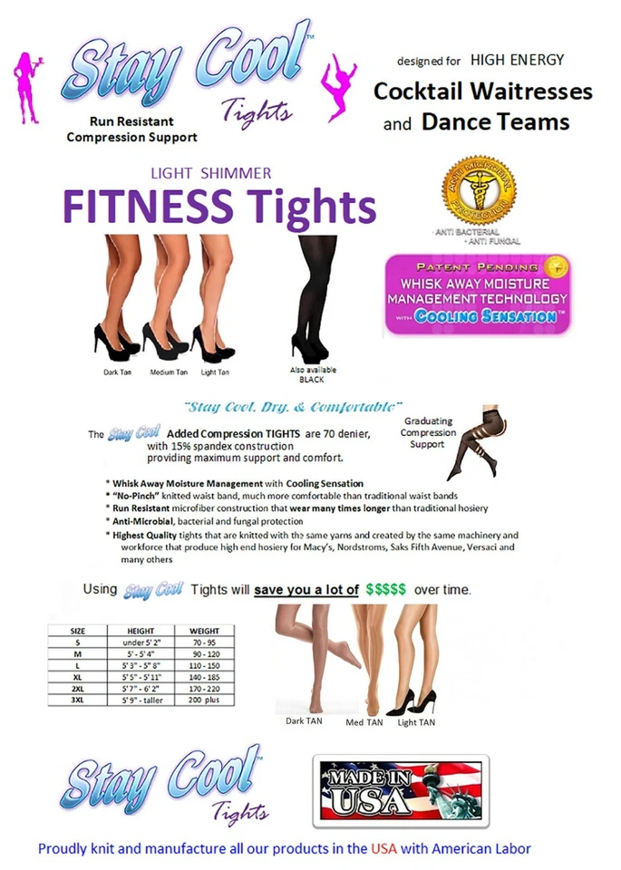 TAMARA PANTYHOSE & TIGHTS Compression Nylons/Hosiery PICK COLOR B C D Q 2XL 3XL - Image 4 of 4