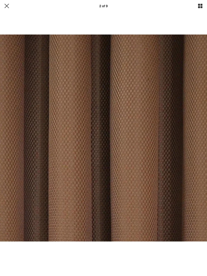 Eclipse Curtain single Panel Dane 52x95 Chocolate Brown Solid Grommet - Image 2 of 3