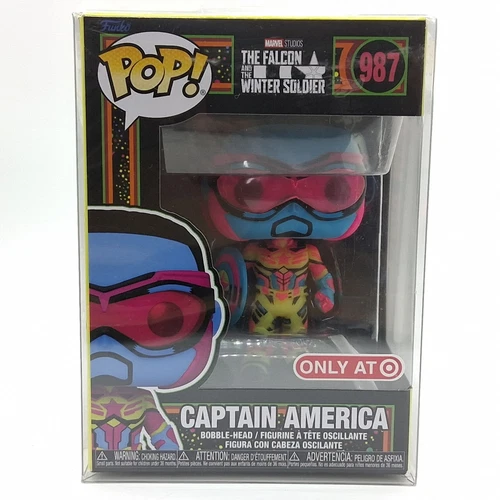 Funko Pop Captain America 987 Target Exlcusive Blacklight Falcon Marvel Comics