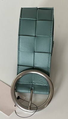 NWT $850 Bottega Veneta Intrecciato Nappa Leather Green Belt 