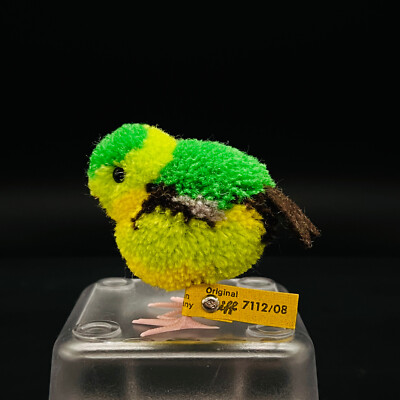STEIFF Wollminiatur Vogel GRÜNSPECHT | 7112/08 | KF | Jahr 1975 | 6 cm