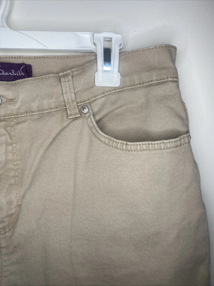 Женские бежевые хаки Gloria Vanderbilt Amanda размер 12 с высокой талией цвет Missy/Short - Изображение 4 из 4