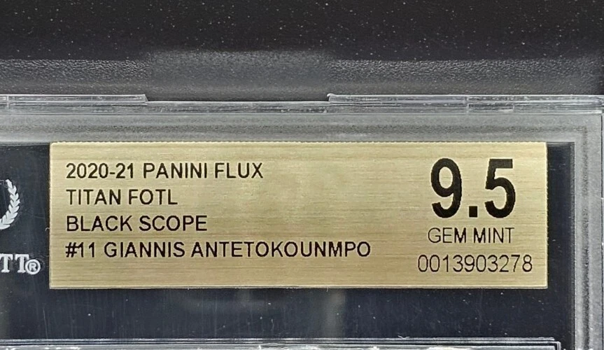 GIANNIS ANTETOKOUNMPO 20-21 FUNX FOTL TITAN MIRA NEGRA PRIZM SSP 7/8 BGS 9.5 Foto 3 de 4