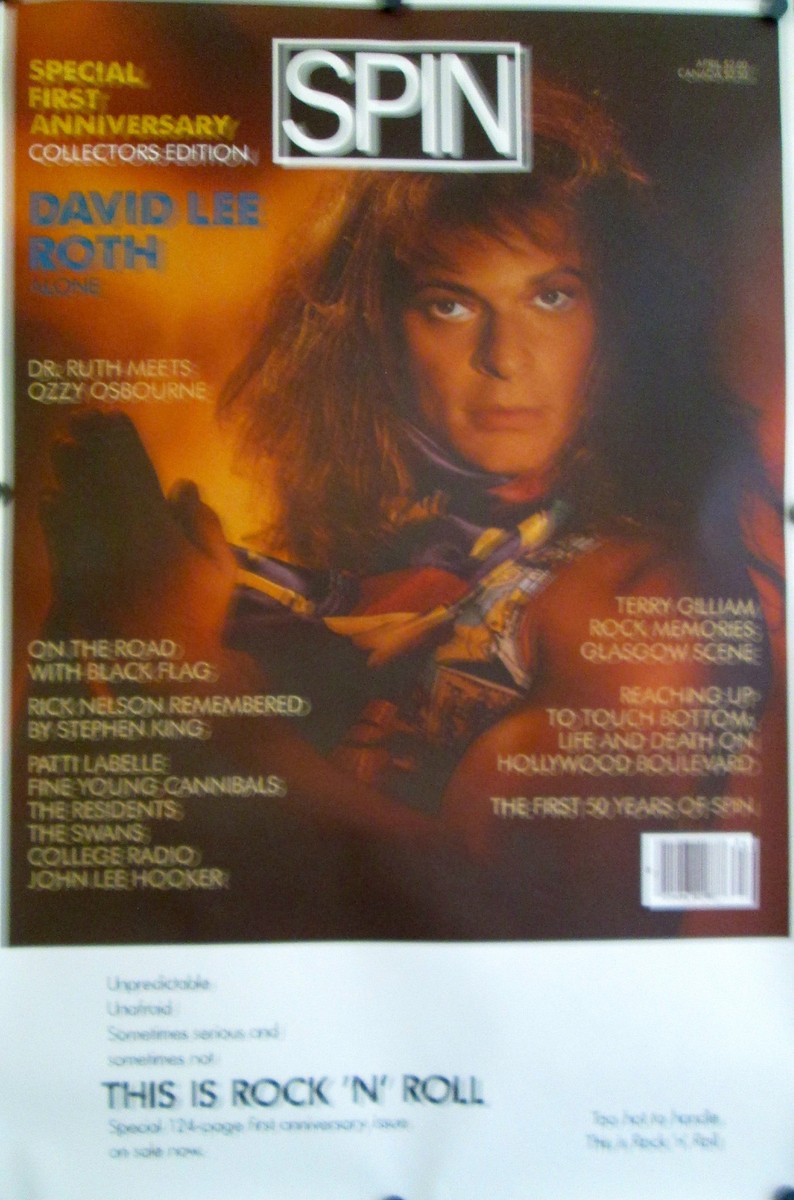 Original DAVID LEE ROTH SPIN 1st ANNIVERSARY Half Subway