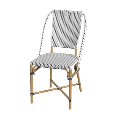 Butler Tobias Outdoor Rattan Dining Chair, Black/White - 5647434