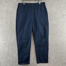 Gap Women's Pants Size Medium Blue High Rise Straight Leg Button