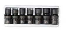 Sunex Tools 2655 7 Piece Metric Swivel Socket Set Shallow 13-19Mm