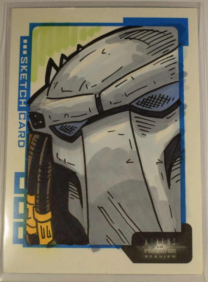 Aliens vs Predator Requiem AVP Inkworks 2007 Sketch S.MW Matt Wendt #179/299 - Image 2 of 4