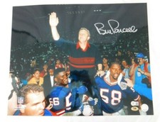 Coach Bill Parcells Signed New York Giants 16x20 Photo Beckett COA Super Bowl
