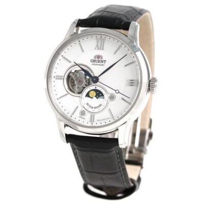 ORIENT Classic SUN&MOON RN-AS0003S Semi-skeleton Mechanical Men's Watch New