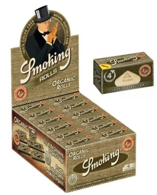 24er Box Smoking Paper ROLLS ORGANIC Papers Blättchen Zigarettenpapier NEU
