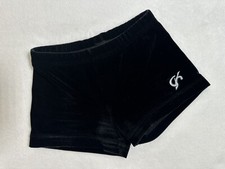 GK Elite SHORTS Leotard BLACK Velvet Velour Gymnastics MINI Bar Cheer Dance CL