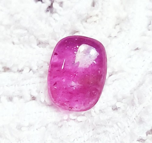 Cabochon Rubino Rosso Naturale Certificato 3,10 Ct Gemma Sciolta Con Omaggio - Foto 2 di 7
