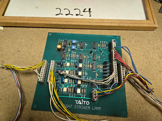 NIGHT STRIKER Lamp Driver PCB - 1989 Taito- as-is, untested non-JAMMA Arcade PCB