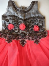 Baby Girl 1st Birthday Dress Princess Bowknot Party Gown 12 month excellent cond