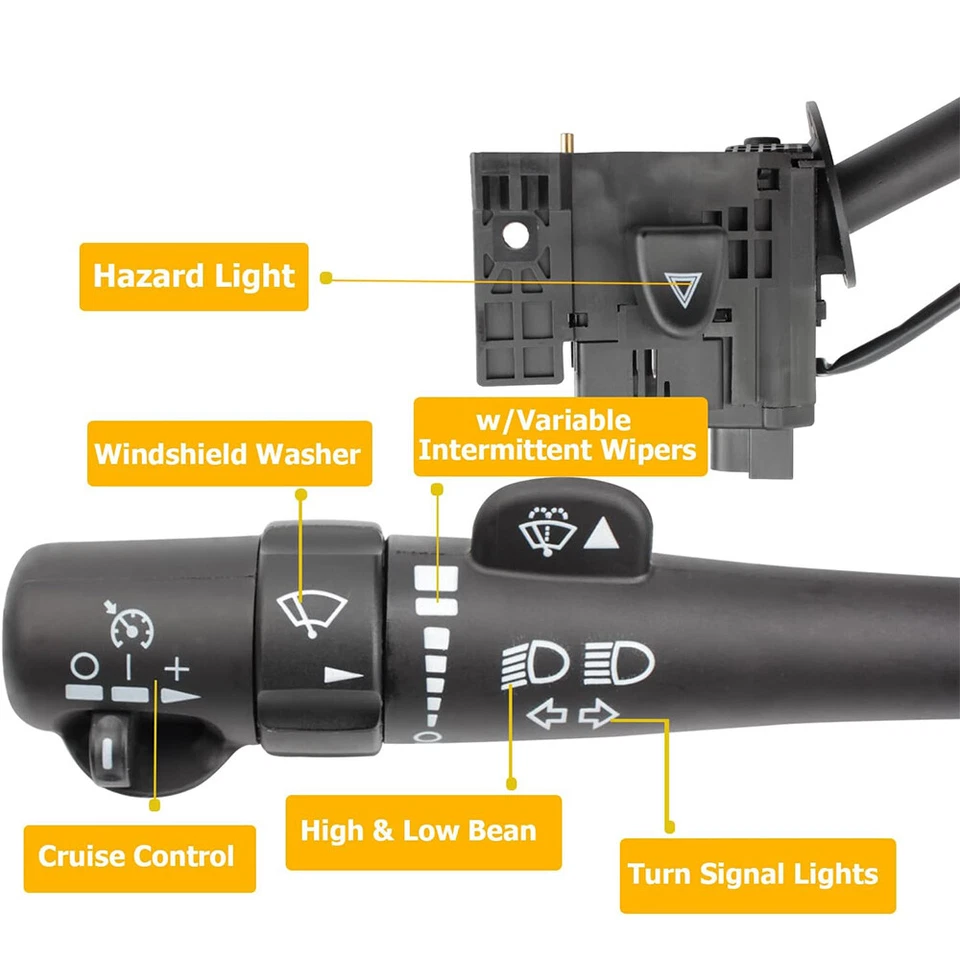 Interruptor limpador de seta OEM para 03-06 Chevy Silverado Tahoe 12450067 - Imagem 4 de 4
