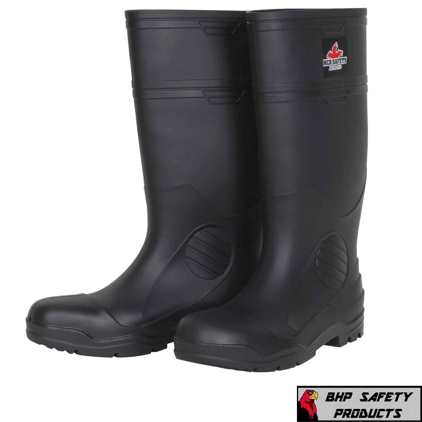 Rubber Fishing Hunting Boots Black Waterproof PVC Mens Work Mud Dirt w/Steel Toe
Opens in a new wind