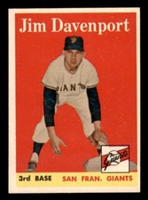 1958 Topps Baseball #413 Jim Davenport NM