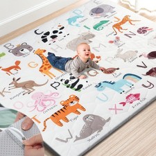 Premium Foam Baby Play Mat 71" x 59" Removable Machine Washable Cover, Ex...