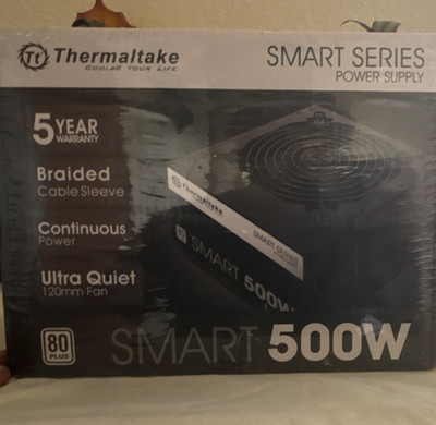 Thermaltake Smart Series 500W ATX Power Supply 80 Plus Ultra Quiet Fan
