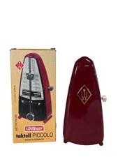 Vintage Wittner Taktell Piccolo Metronome Wind Up Burgundy Made In Germany/Mint