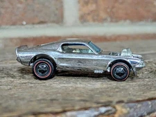 Vintage Hot Wheels 1969 Redline Mustang Boss Hoss Chrome