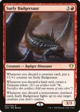 Magic: The Gathering Surly Badgersaur Commander 2020 Rare #57 NM NEW
