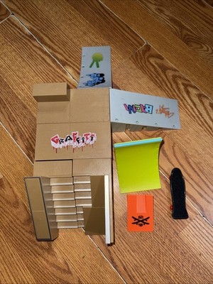 Used Mixed Lot / Tech Deck / Skate Park / Ramp / *Kicker Quarter Stairs 9 pc